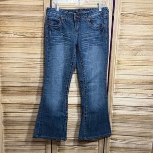 Amethyst Jeans Dark Blue Flare Women's Jeans Size 9 Short
